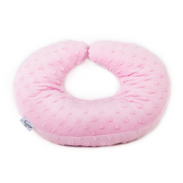 Pink Hearts Minky Nursing Pillow - 1